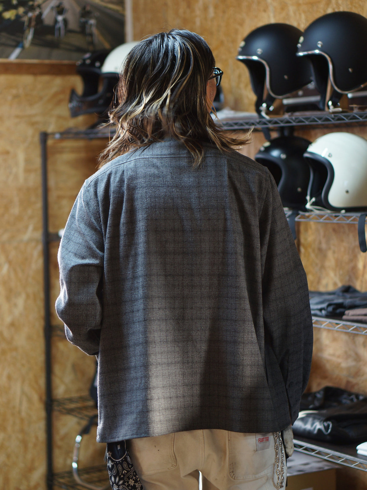 Vin&Age | TYPE VSL12_26 OMBRE CHECK SHIRT - Gray