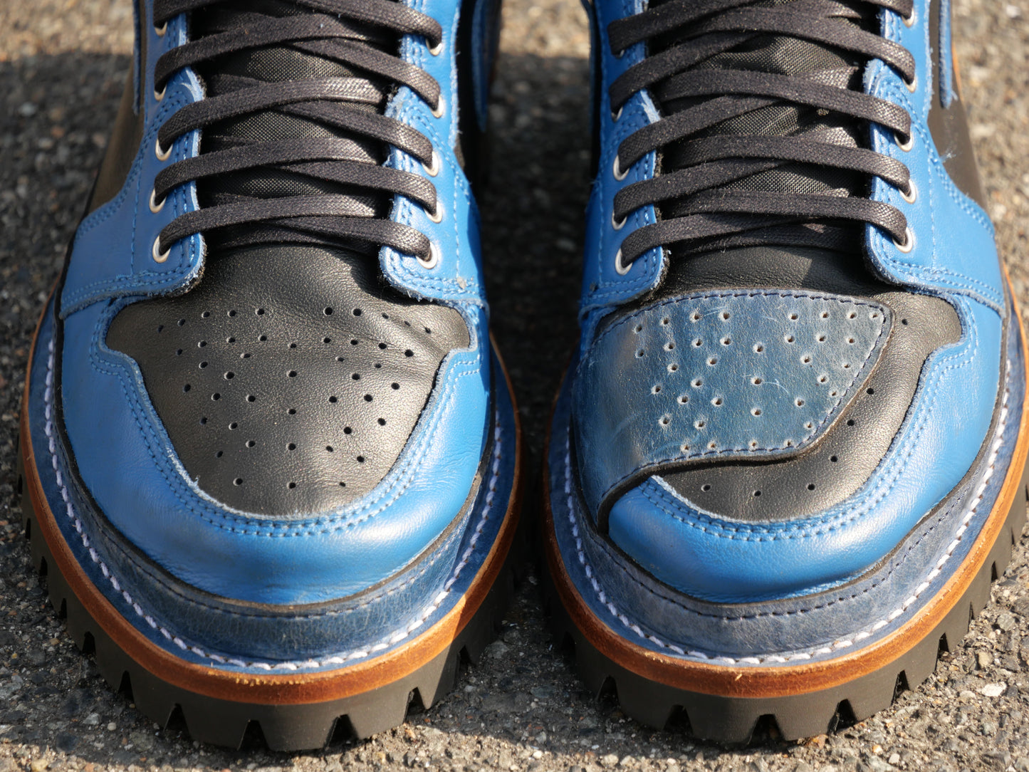 USED NIKE AIR JORDAN 1 【MarinaBlue】 MOTOR CYCLE REPAIR VIBRAM 27.0cm