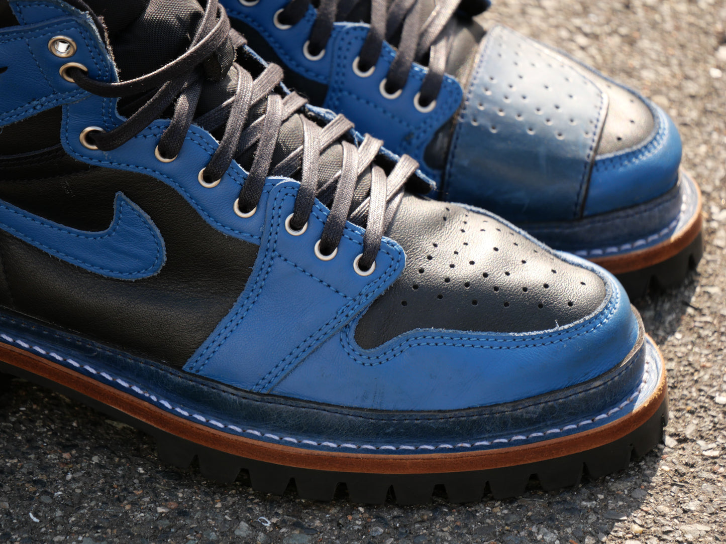 USED NIKE AIR JORDAN 1 【MarinaBlue】 MOTOR CYCLE REPAIR VIBRAM 27.0cm
