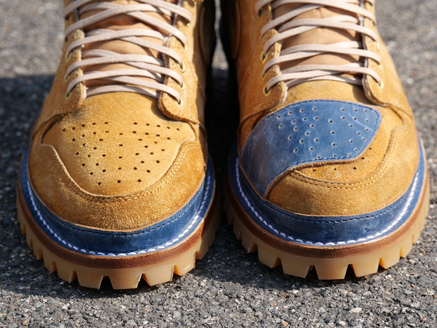 USED NIKE AIR JORDAN 1 【WHEAT】 MOTOR CYCLE REPAIR VIBRAM 27.0cm