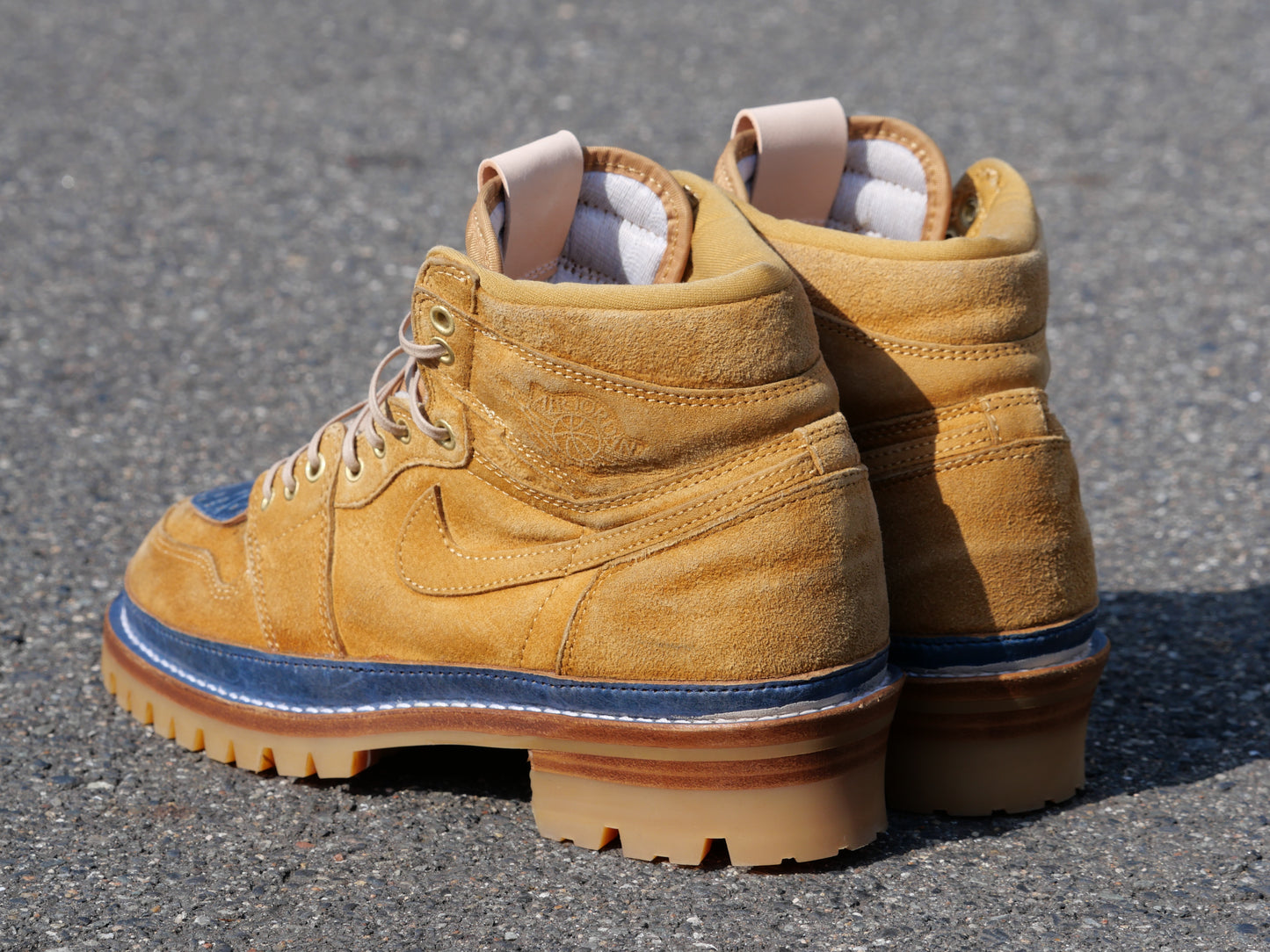 USED NIKE AIR JORDAN 1 【WHEAT】 MOTOR CYCLE REPAIR VIBRAM 27.0cm