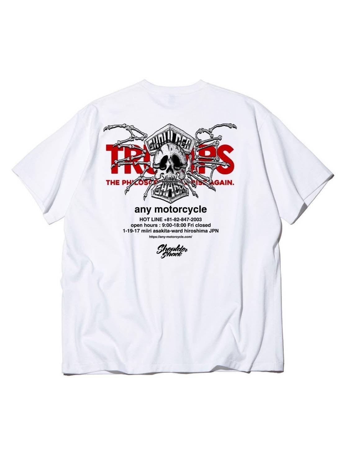 スカルTシャツ(ホワイト)【受注販売商品】