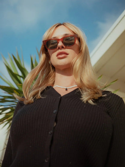 DECADE EYEWEAR | EARL 50s - GLOSS BLACK/SUNSET