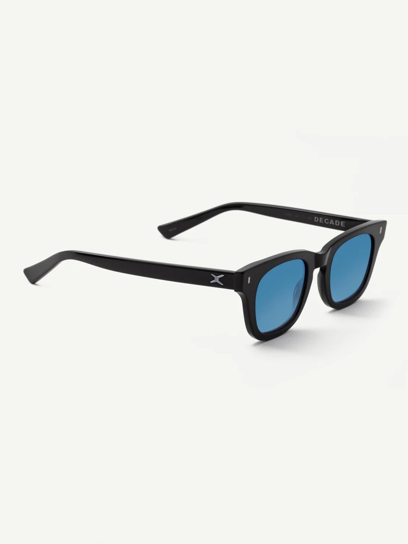 DECADE EYEWEAR | EARL 50s - GLOSS BLACK/BLUE