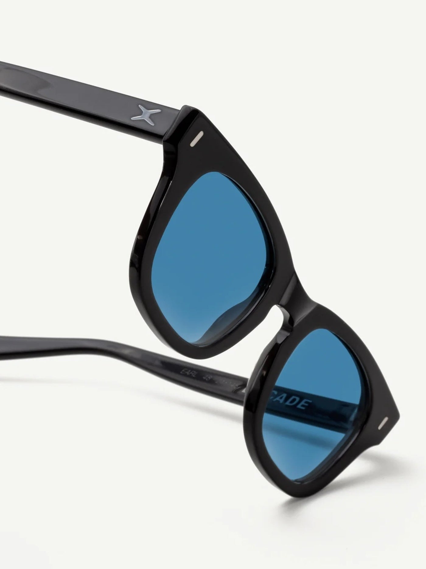 DECADE EYEWEAR | EARL 50s - GLOSS BLACK/BLUE