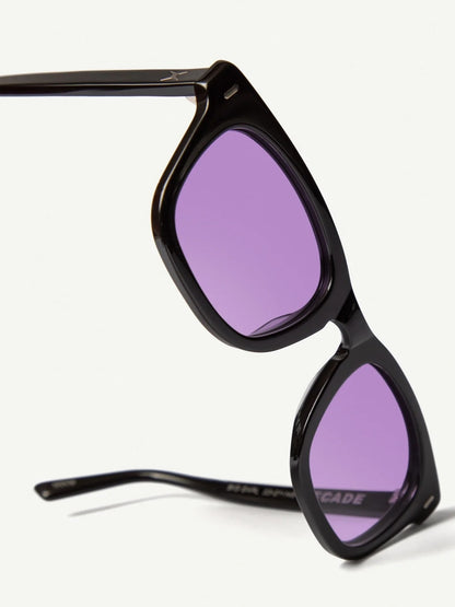 DECADE EYEWEAR | BIG EARL 50s - GLOSS BLACK/PURPLE