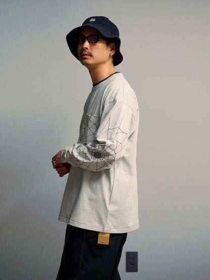 TYPE VT14 SPIDER-WEB LONG SLEEVE-T - Pale Gray