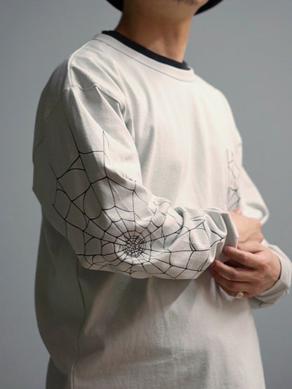 TYPE VT14 SPIDER-WEB LONG SLEEVE-T - Pale Gray