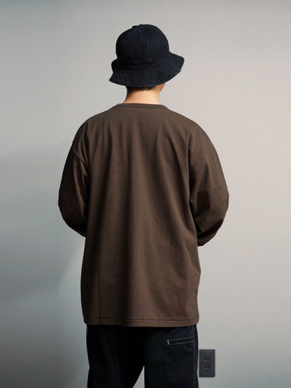 TYPE VT14 SPIDER-WEB LONG SLEEVE-T - Chocolate