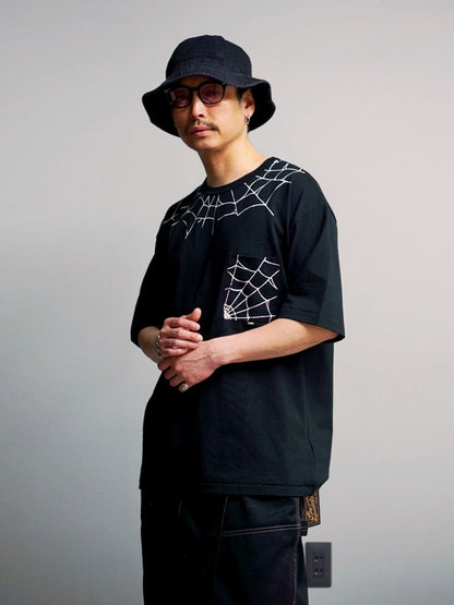 TYPE VT15 SPIDER-WEB SHORT SLEEVE-T - Black