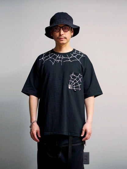 TYPE VT15 SPIDER-WEB SHORT SLEEVE-T - Black