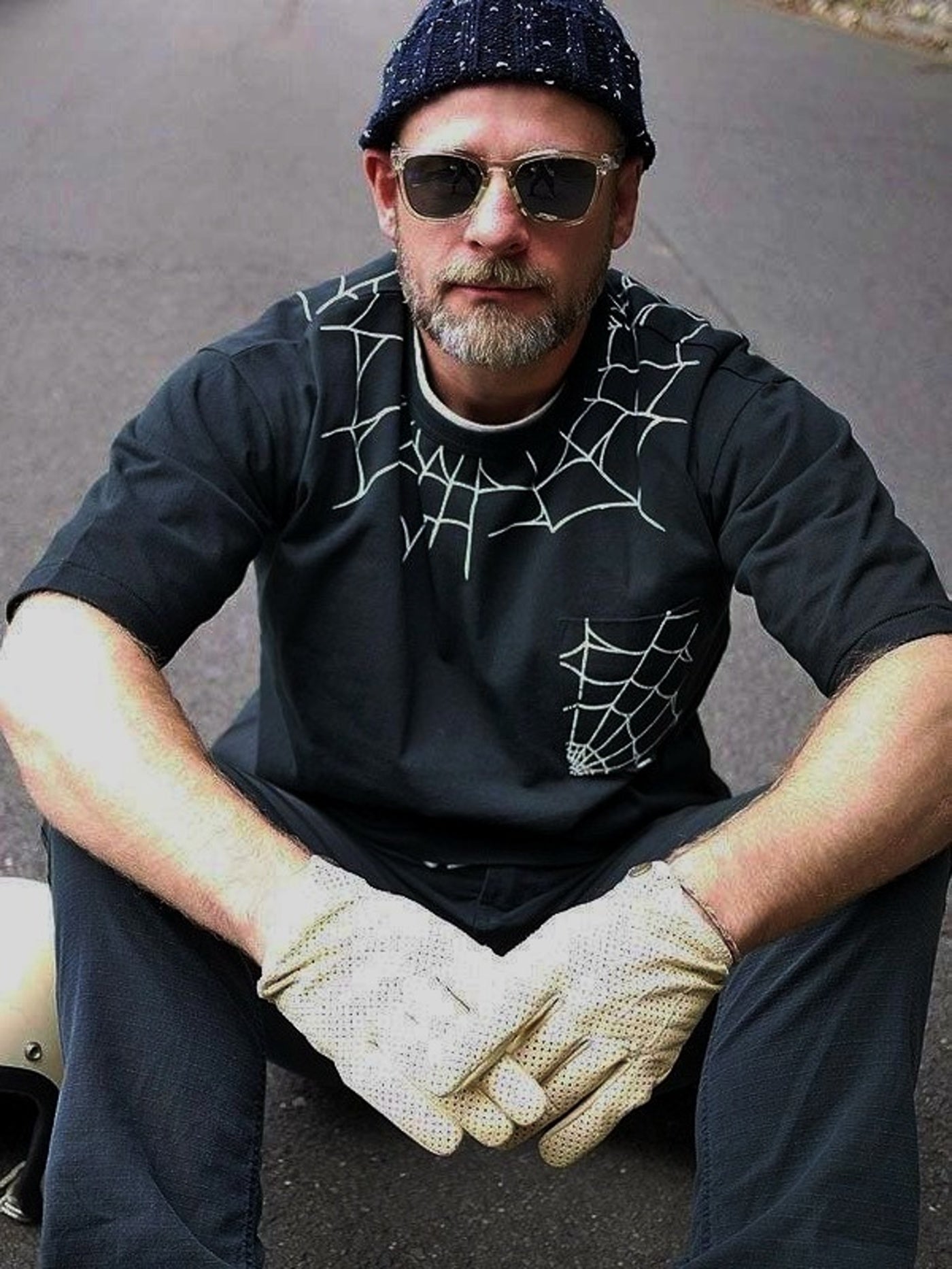 Vin&Age | TYPE VT15 SPIDER-WEB SHORT SLEEVE-T - Black