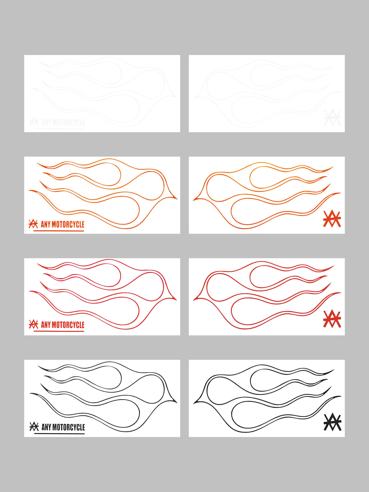 Flames Tank Decal - Gloss 2