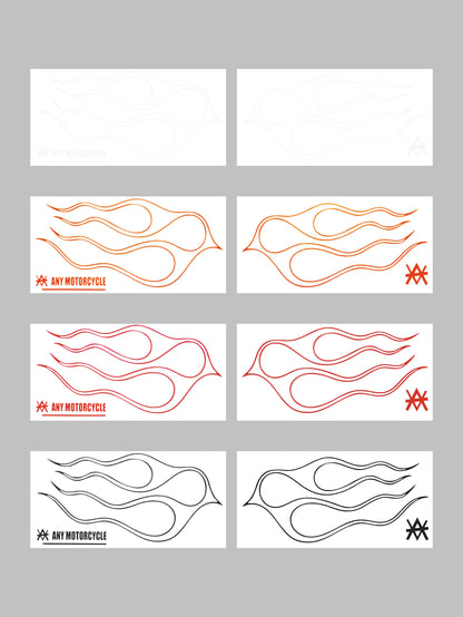 Flames Tank Decal - Gloss 2