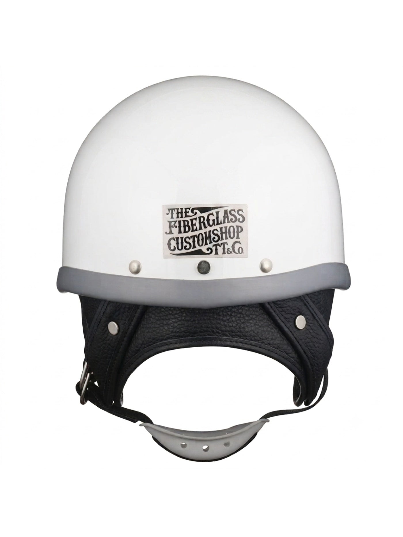 TT&CO. | any motorcycle別注 FiberGlass Customshop SHORTY BLACK RUBBER TRIM - White