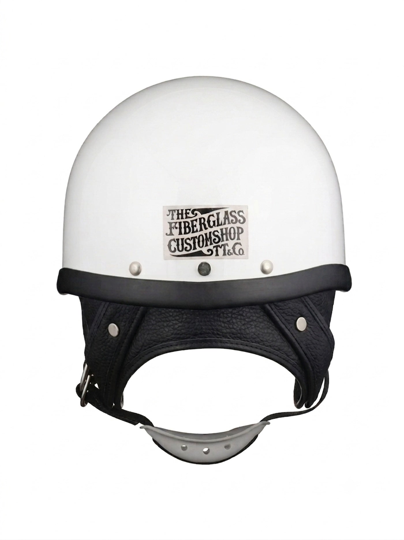 TT&CO. | any motorcycle別注 FiberGlass Customshop SHORTY BLACK RUBBER TRIM - White