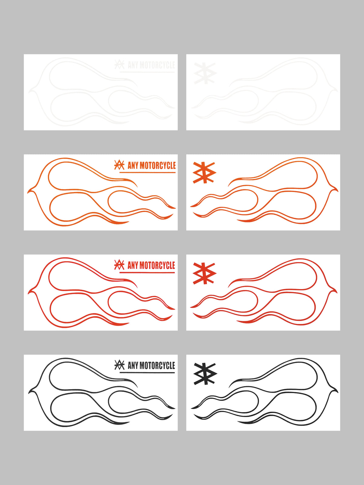 Flames Tank Decal - Gloss 1