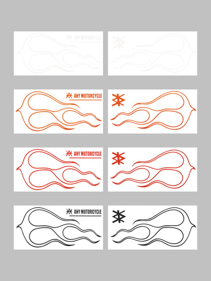 Flames Tank Decal - Gloss 1