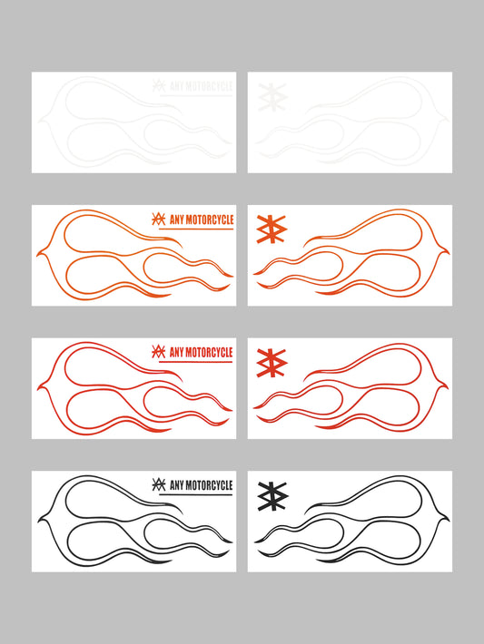 Flames Tank Decal - Gloss 1