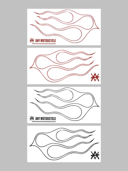 Flames Tank Decal - Matte 2