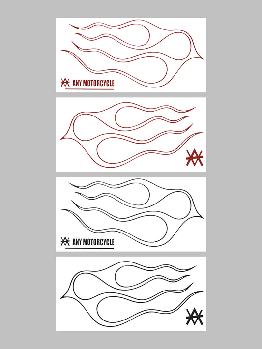 Flames Tank Decal - Matte 2
