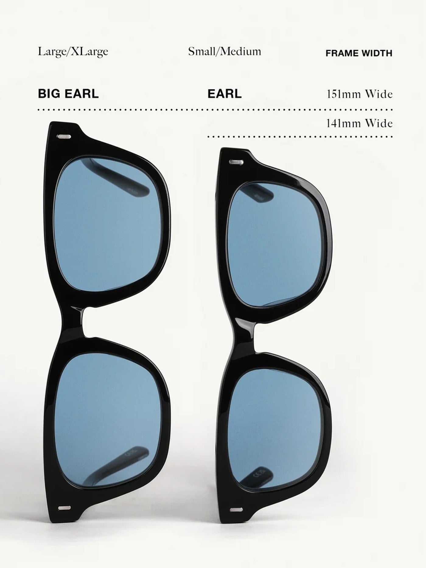 DECADE EYEWEAR | EARL 50s - GLOSS BLACK/BLUE