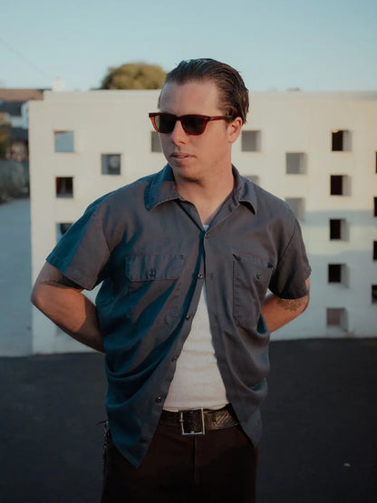 DECADE EYEWEAR | EARL 50s - GLOSS BLACK/SUNSET