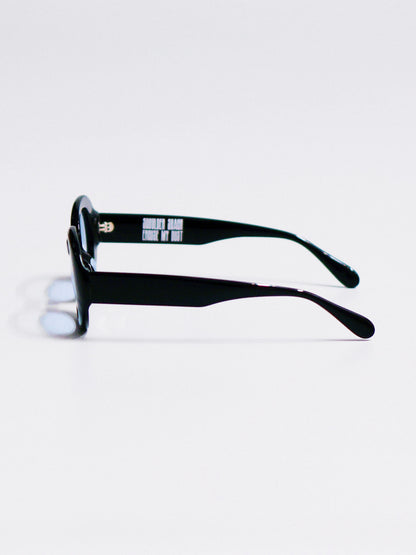 OVAL SHADE - Black/Light Blue