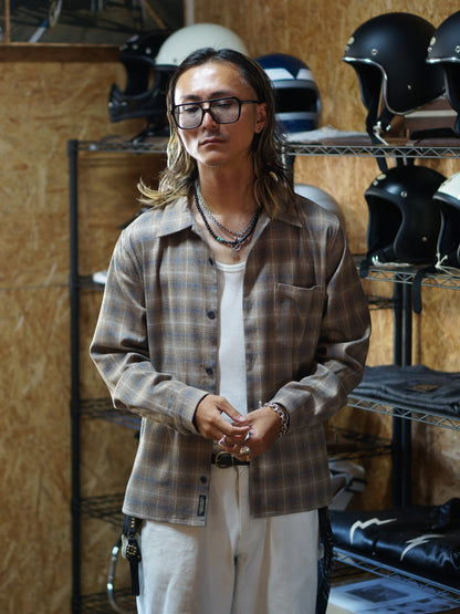 Vin&Age | TYPE VSL12_26 OMBRE CHECK SHIRT - Beige
