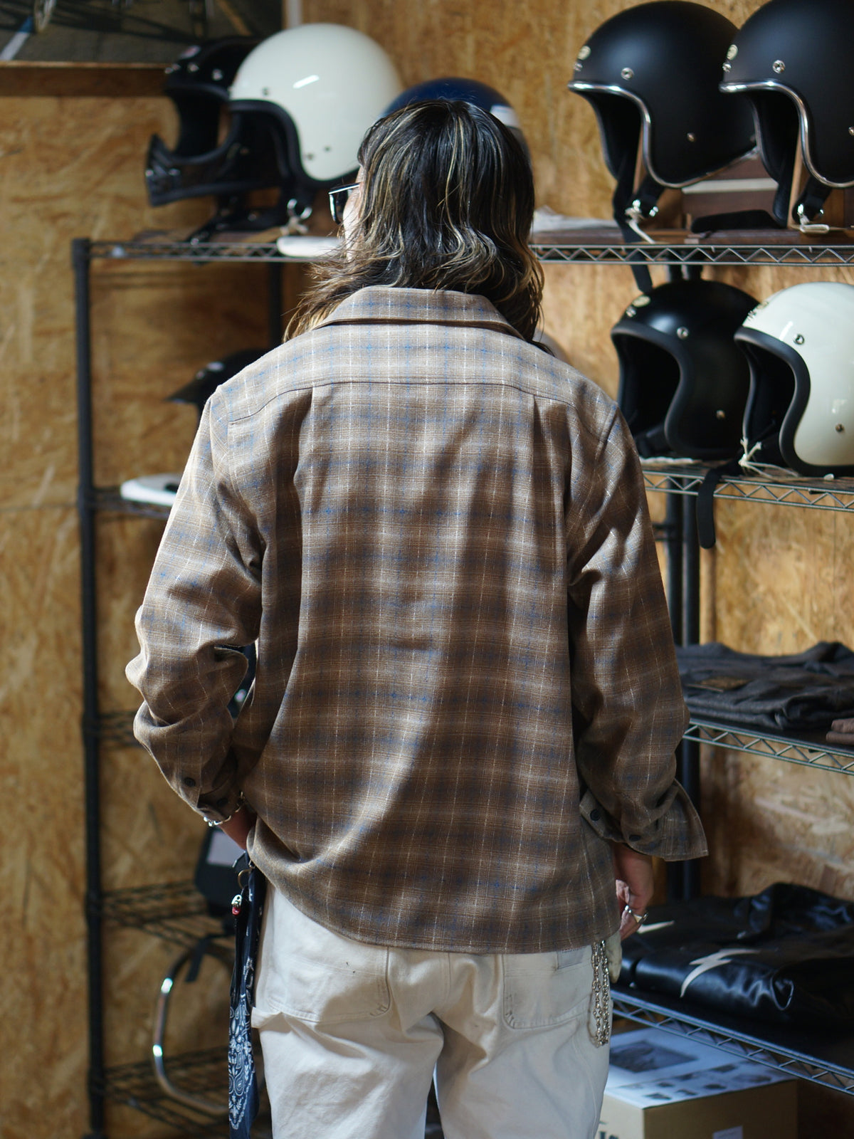 Vin&Age | TYPE VSL12_26 OMBRE CHECK SHIRT - Beige