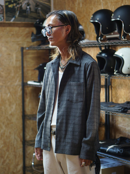 Vin&Age | TYPE VSL12_26 OMBRE CHECK SHIRT - Gray