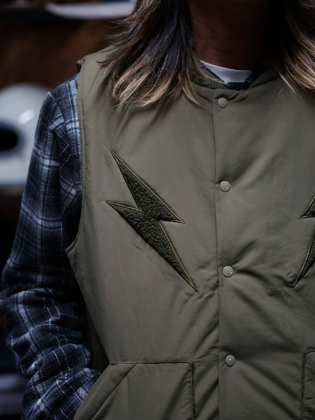 Vin&Age | TYPE VTJ11 NYLON PUFFER VEST - Khaki