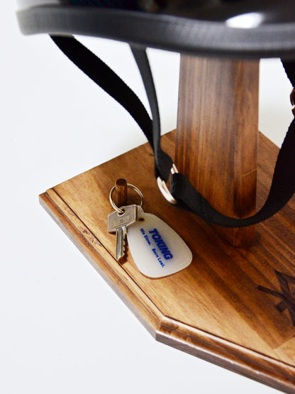 木製ヘルメットスタンド / Wooden Helmet Stand