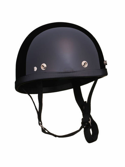 TT&CO. | EAGLE ROAD HALF HELMET BLACK with MINI VISOR BLACK