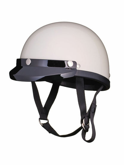 TT&CO. | EAGLE ROAD HALF HELMET IVORY with MINI VISOR BLACK