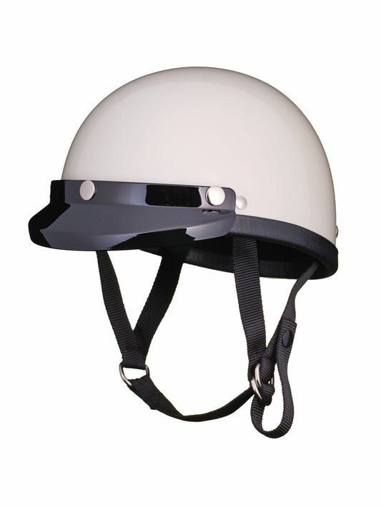 TT&CO. | EAGLE ROAD HALF HELMET IVORY with MINI VISOR BLACK