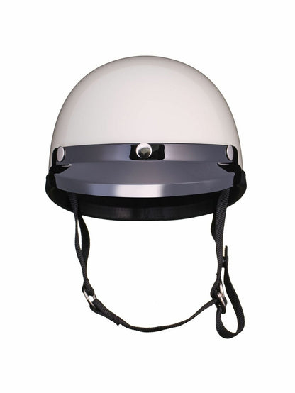 TT&CO. | EAGLE ROAD HALF HELMET IVORY with MINI VISOR BLACK