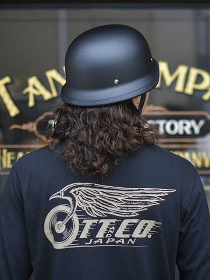 TT&CO. | USA GERMAN HALF HELMET SEMI GLOSS BLACK