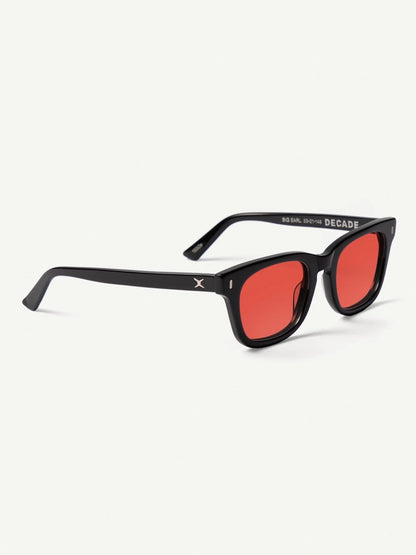 DECADE EYEWEAR | BIG EARL 50s - GLOSS BLACK/RED