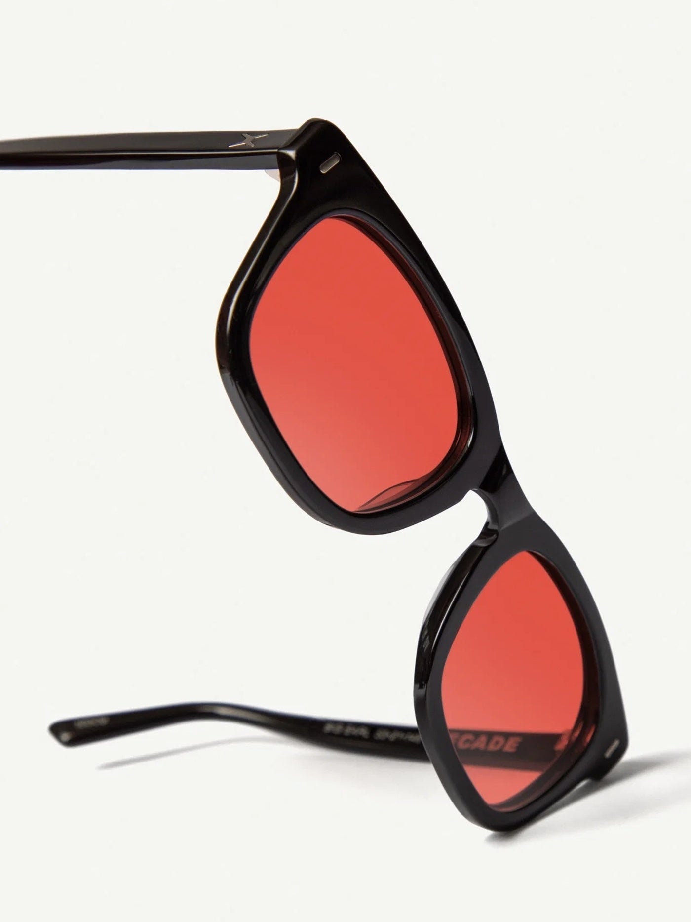 DECADE EYEWEAR | BIG EARL 50s - GLOSS BLACK/RED