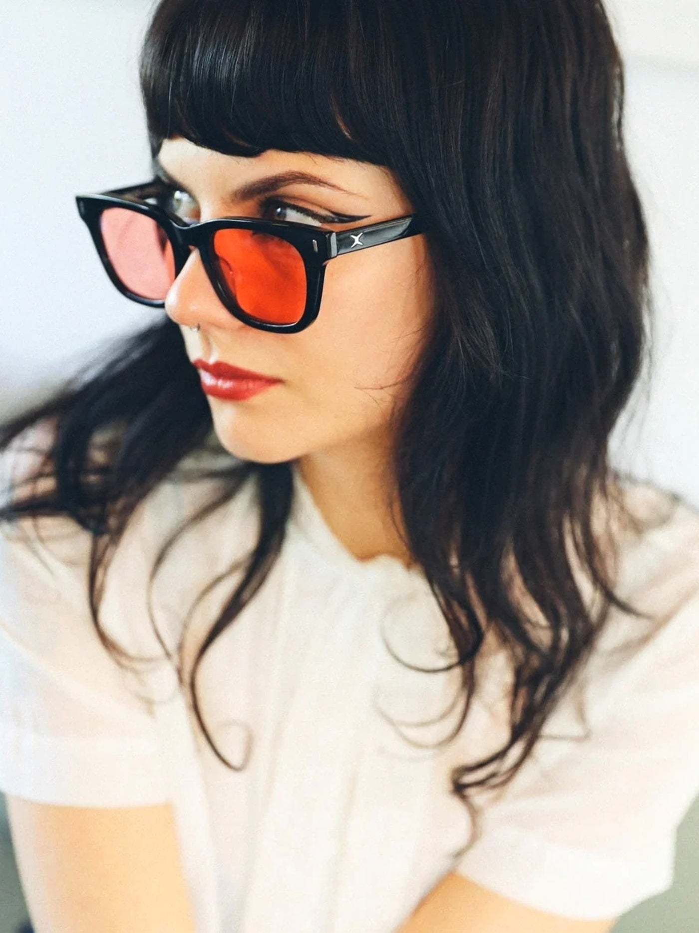 DECADE EYEWEAR | BIG EARL 50s - GLOSS BLACK/RED