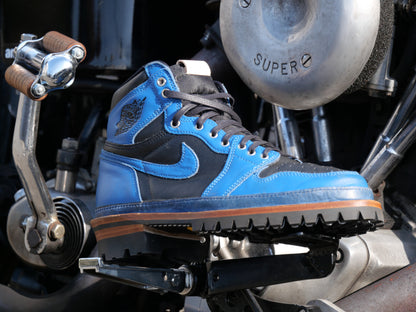 USED NIKE AIR JORDAN 1 【MarinaBlue】 MOTOR CYCLE REPAIR VIBRAM 27.0cm