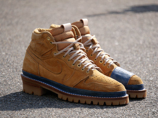 USED NIKE AIR JORDAN 1 【WHEAT】 MOTOR CYCLE REPAIR VIBRAM 27.0cm