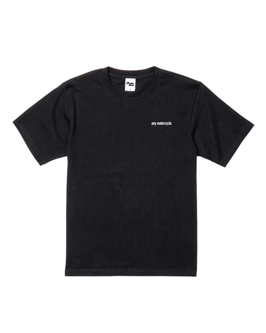 any motorcycle 刺繍ロゴTシャツ/Black