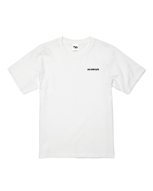 any motorcycle 刺繍ロゴTシャツ/White