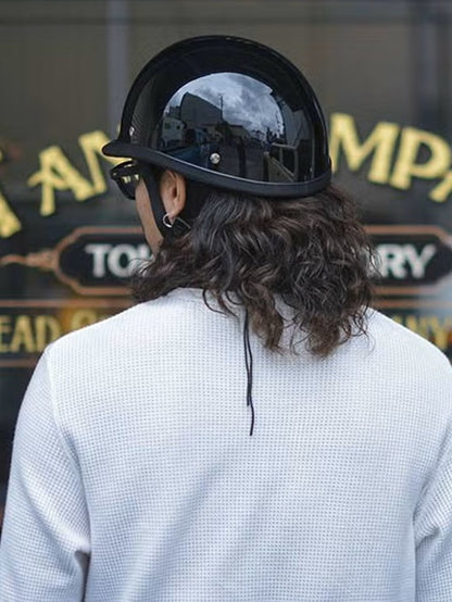 TT&CO. | USA JOCKEY BLACK HALF HELMET