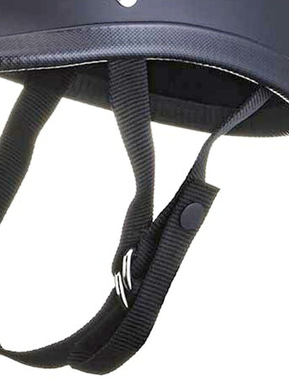 TT&CO. | USA JOCKEY MATT BLACK HALF HELMET