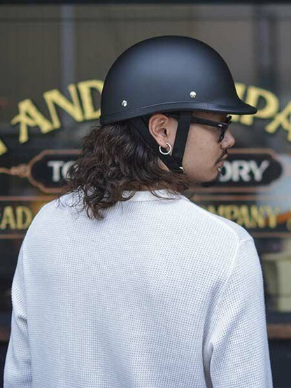 TT&CO. | USA JOCKEY MATT BLACK HALF HELMET