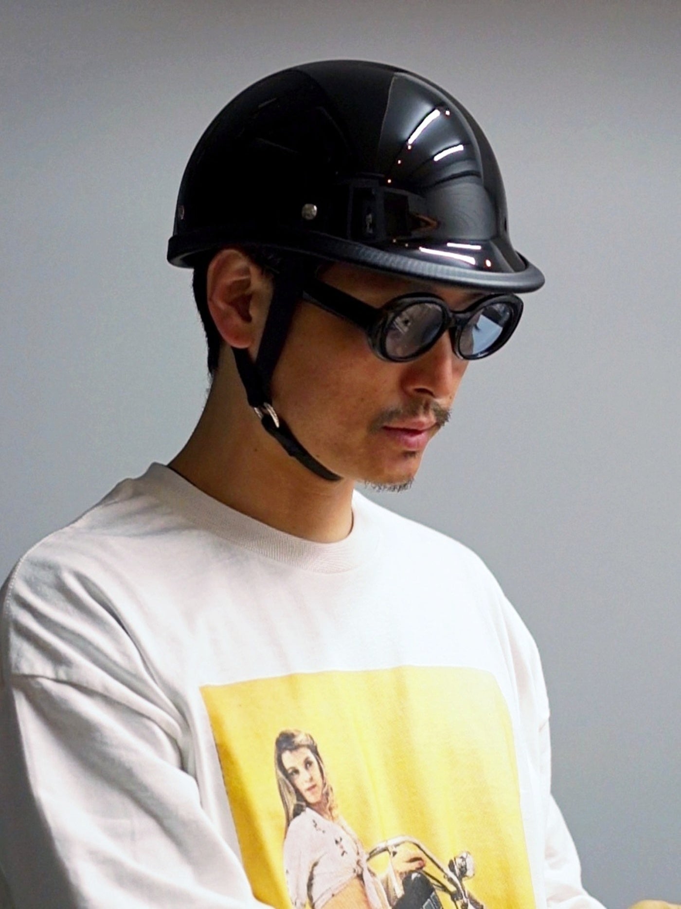TT&CO. | USA JOCKEY BLACK HALF HELMET