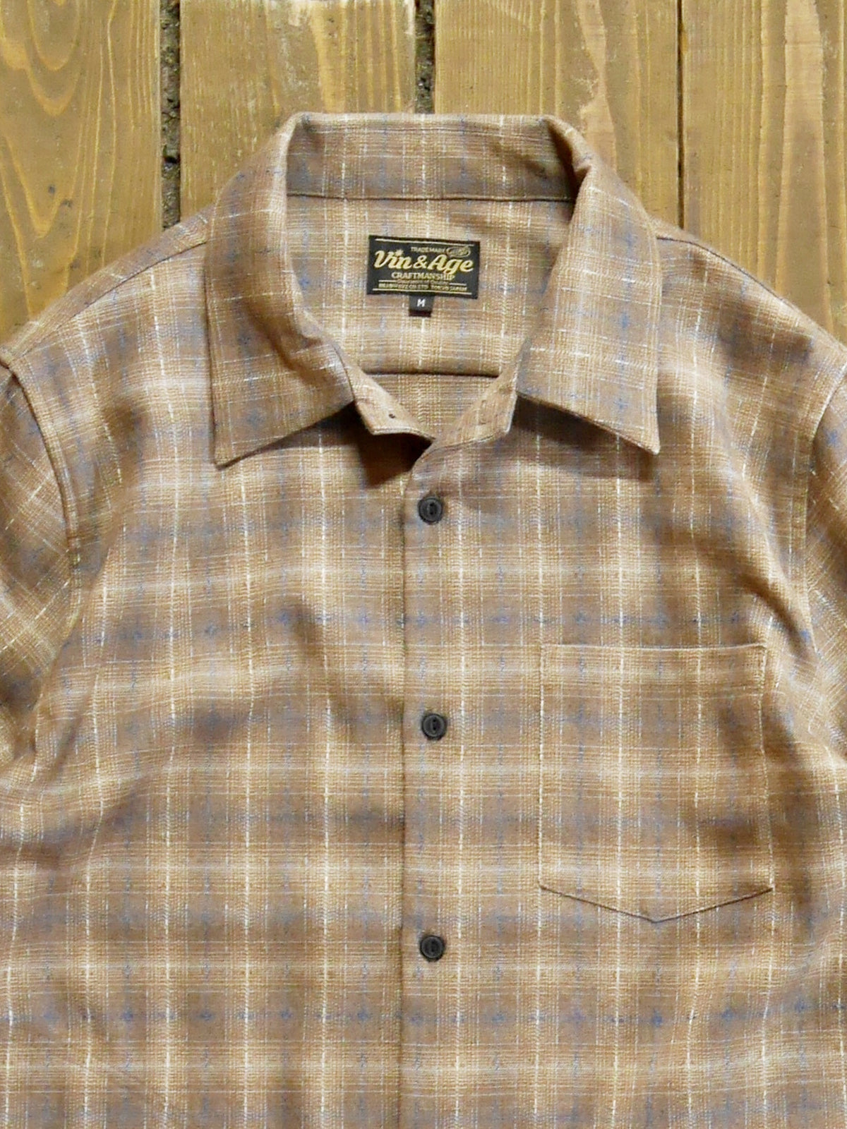 Vin&Age | TYPE VSL12_26 OMBRE CHECK SHIRT - Beige